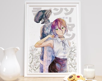 Anime Poster - Reza x Bomb , Watercolor, Wall Art, Home Decor