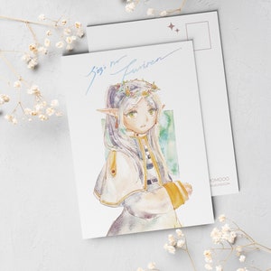 Watercolor Anime Postcard - Frieren: Beyond Journey&#39;s End (Frieren)