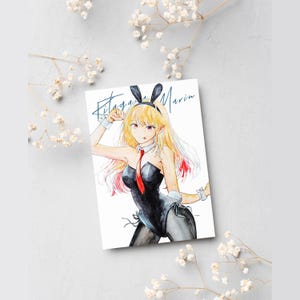 Watercolor Anime Postcard - Marin Kitagawa (bunny) My Dress-Up Darling