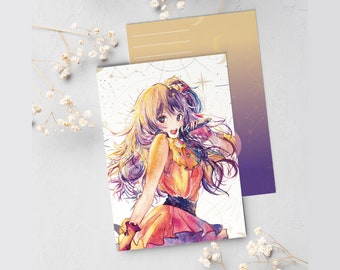 Carte postale aquarelle anime - Oshi no Ko (Hoshino Ai)