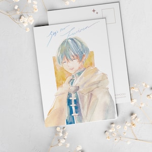 Watercolor Anime Postcard - Frieren: Beyond Journey&#39;s End (Himmel)