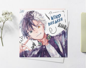 Watercolor Anime Card - (WIND BREAKER), Gift Cards