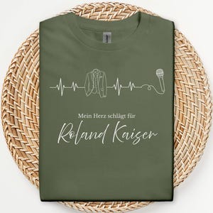 Roland Kaiser, heartbeat, microphone, rhythm, music pulse, 80s, 70s, hits, Schlager, gift for Roland Kaiser fans, Schlager