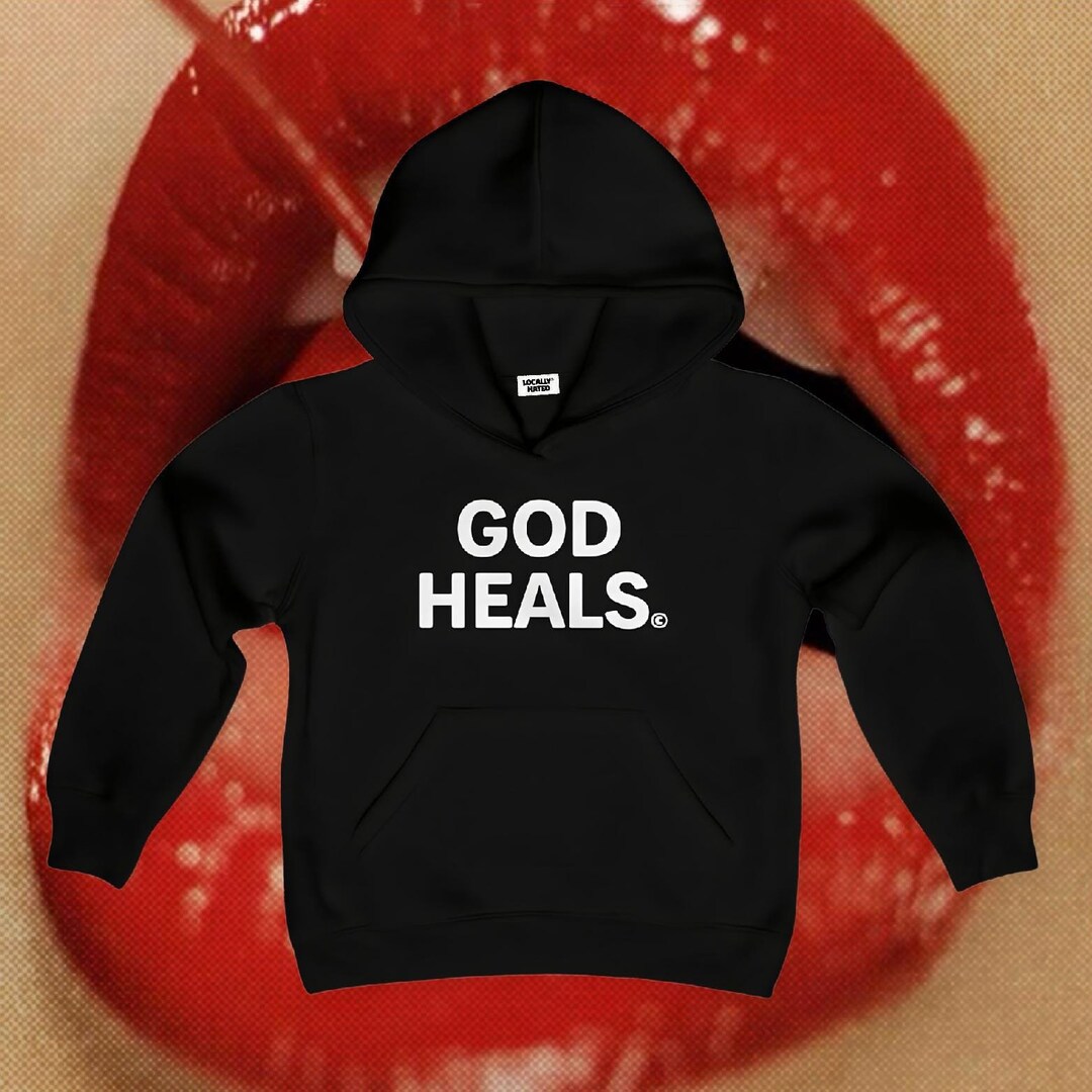 LOCALLY® HATED God Heals Hoodie - God Heals Sweatshirt, Streetwear, Y2K