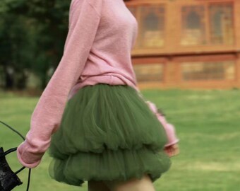 Balloon Skirt - The Bubble Mesh Tulle Skirt for Layered Petite Fashion and Wedding Elegance, Womens Clothing, Gift for Her, Custom Size
