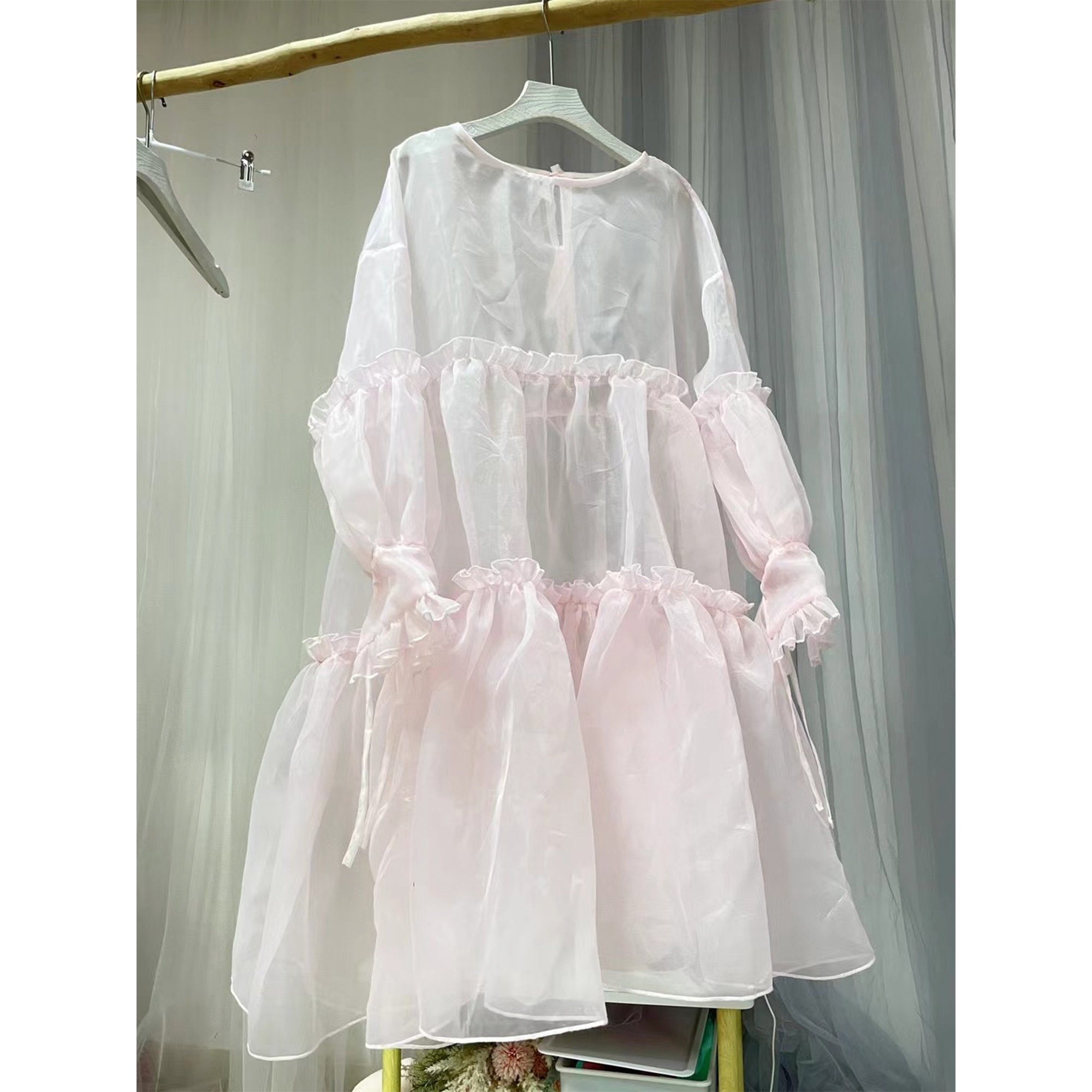 Layered Organza Overlay Dress, the Perfect Loose Gown for