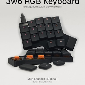 Split Keyboard 3w6 RGB - Ergonomic Keyboard