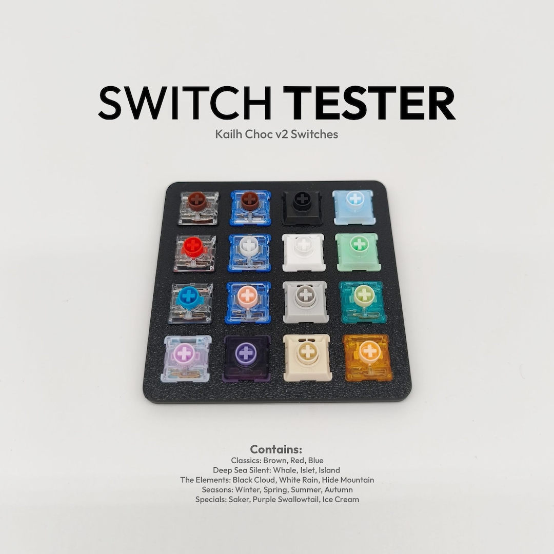 Qooバッジ81個 Choc V2 Switch Testing Kit (kailh, Low-profile Mechanical Switches