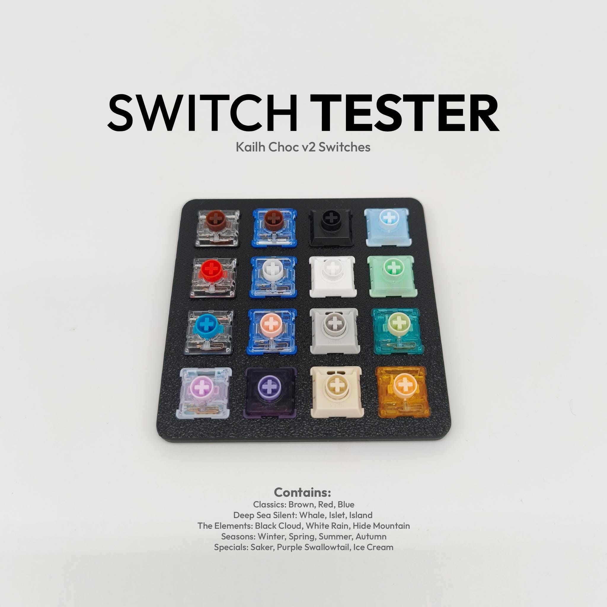 Qooバッジ81個 Choc V2 Switch Testing Kit (kailh, Low-profile Mechanical Switches