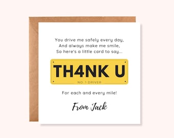 Personalised School Transport Thank You Card: End of Term Gift