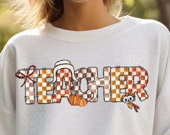TEACHER THANKSGIVING digital for sublimation & dtf, Thanksgiving png, Thanksgiving Teacher png, Teacher png, Teacher fall png