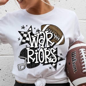 WARRIORS FOOTBALL png, Warriors football numérique pour sublimation et dtf, Warriors png, Warriors Game Day png, football mom png, Go Warriors