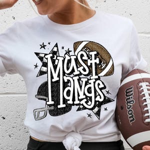 Mustangs Football PNG: Sublimation & DTF Digital Design