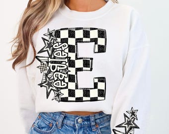 Eagles School Spirit PNG: Checkerboard Design (Digital Download)