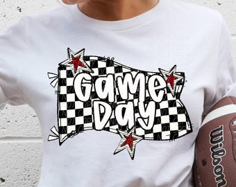 GAME DAY png, Game Day digital for sublimation & dtf, checker game day png, Sports mom png, stars game day png, crimson game day png