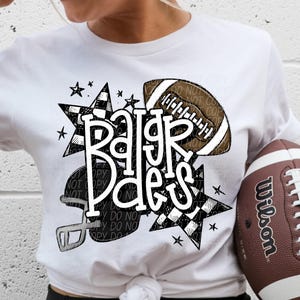 Badgers Football PNG: Checker Design for Sublimation & DTF (Digital Download