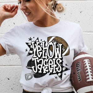YELLOWJACKETS FOOTBALL png, Yellow Jackets football digital for sublimation & dtf, Yellow Jackets png, Yellow jackets Game Day png