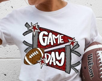FOOTBALL GAME DAY png, Game Day digitaal voor sublimatie en dtf, kastanjebruin game day png, voetbalmoeder png, voetbalseizoen png, voetbal png