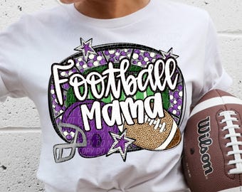 Mamá del fútbol png, temporada de fútbol, día del juego png, mamá del fútbol png, fútbol digital para sublimación y dtf, día del juego de fútbol morado png