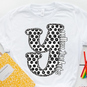 YELLOW JACKETS png, Yellow Jackets School Spirit digital for sublimation & dtf, dot school spirit png, Yellow Jackets mascot png