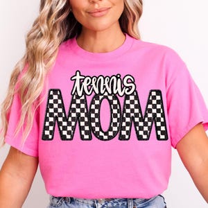 TENNIS MOM png, Tennis Mom faux Stickerei digital für Sublimation & dtf, Tennis Mom Checker png, Tennis Mom digital