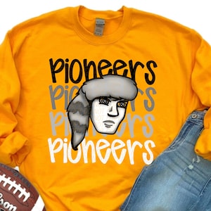 PIONEERS School Spirit digital for sublimation & dtf png, pioneers png, pioneers black and white png, Pioneers game day png