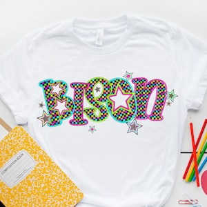 BISON png, Bison digital para sublimação e dtf, espírito escolar de estrelas brilhantes png, espírito escolar de bison png, bison retrô brilhante png