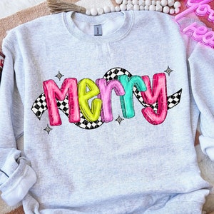 MERRY digital for sublimation & dtf png, Christmas png, Bright Christmas png, bright Merry png, Retro Christmas png