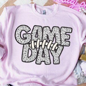 FOOTBALL GAME DAY faux embroidery digital for sublimation & dtf, football season png, football game day png, Football Mom png, football png