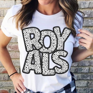 ROYALS png, Royals faux embroidery digital for sublimation & dtf, Royals dots png, Royals digital, Royals mascot png