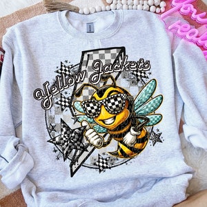 YELLOW JACKETS school spirit digital for sublimation & dtf png, Yellow Jackets school spirit png, Yellow Jackets game day png
