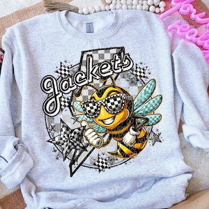 JACKETS school spirit digital for sublimation & dtf png, Jackets school spirit png, retro Jackets png, checker school png, Jackets game day