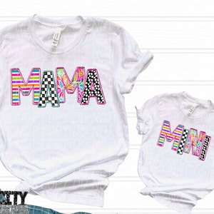 MAMA MINI SET png, mama png, mini png, digital for sublimation and dtf, mama mini embroidery png, retro motherhood png