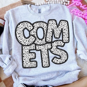 COMETS png, Comets School Spirit digital for sublimation & dtf, Comets dots png, dot school png, Comets digital, Comets mascot png