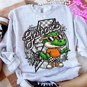 GATORS png, Gators school spirit digital for sublimation & dtf png, gators school spirit png, checker school spirit, gators game day png