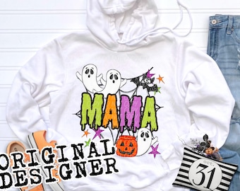 MAMA HALLOWEEN digital para sublimación y dtf, png de otoño, png de mamá de otoño, png de mamá espeluznante, png de mamá halloween