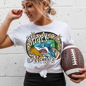 SHARKS FOOTBALL png, Sharks football digital for sublimation & dtf, Sharks png, Sharks Game Day png, Sharks Nation png, Go Sharks png