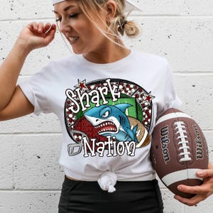 SHARKS FOOTBALL png, Sharks football digital for sublimation & dtf, Sharks png, Sharks Game Day png, Sharks Nation png, Go Sharks png