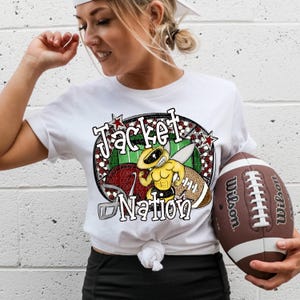 JACKETS FOOTBALL png, Jackets football digital for sublimation & dtf, Jackets png, Jackets Game Day png,  Go Jackets png, Jacket Nation png