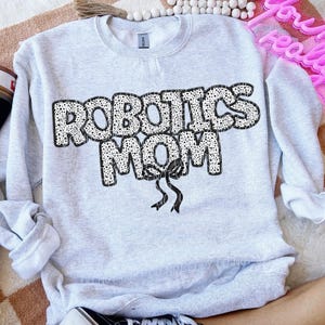 ROBOTIK MOM BOGEN png, Faux Stickerei Roboter Mama png, Roboter Mama digital für Sublimation und dtf, Roboter Mama png, Roboter Wettbewerb