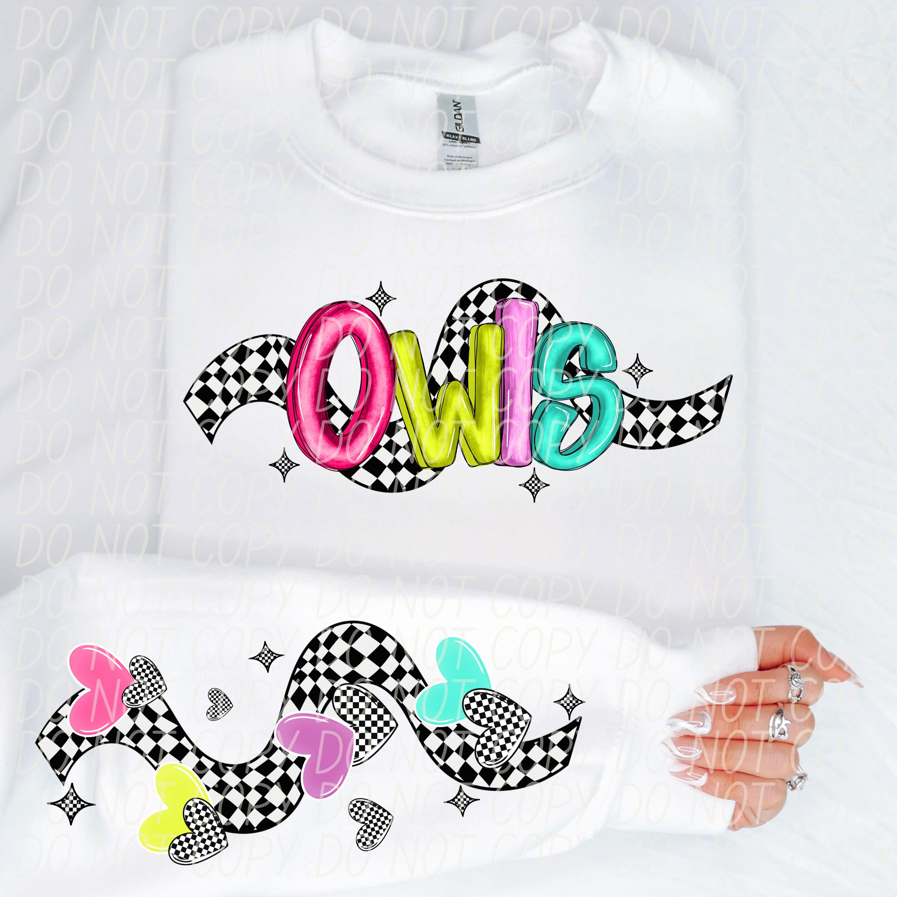 OWLS digital for sublimation & dtf png, Owls Valentines Day png, Owls school spirit png, Owls pn