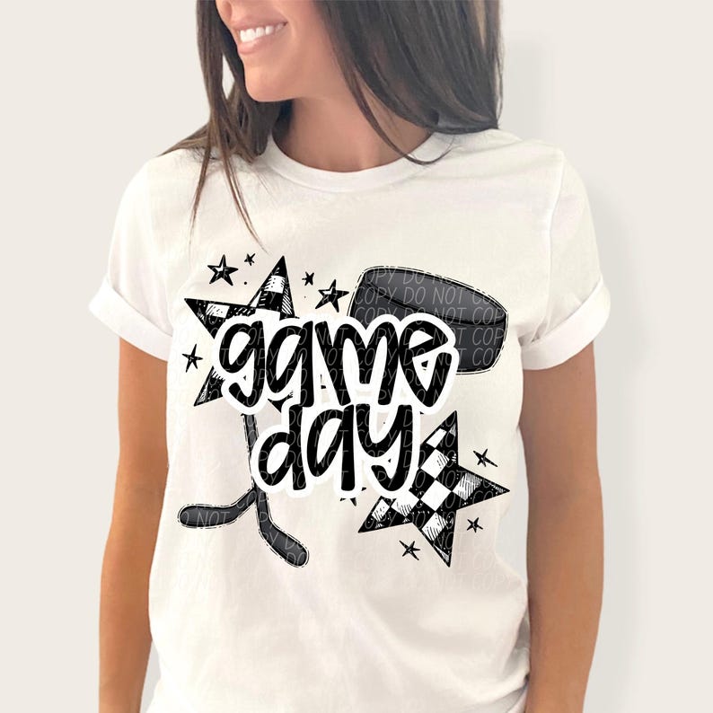 HOCKEY GAME DAY png, hockey sleeve png, hockey digital for sublimation & dtf, checker hockey png, Hockey mom png, hockey stars image 4