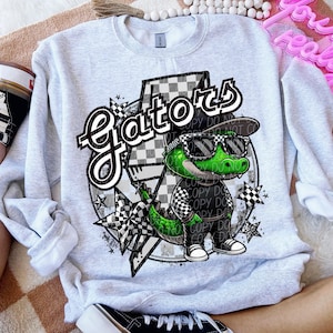 GATORS png, Gators school spirit digital for sublimation & dtf png, gators school spirit png, checker school spirit, gators game day png