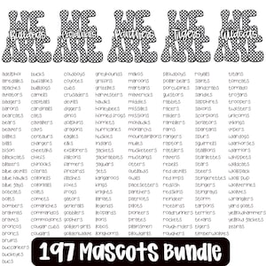 MASCOT BUNDLE GOOGLE Drive, 197 Mascots in this bundle with mockups, mascot school spirit png,  checker we are mascot png, we are bundle png