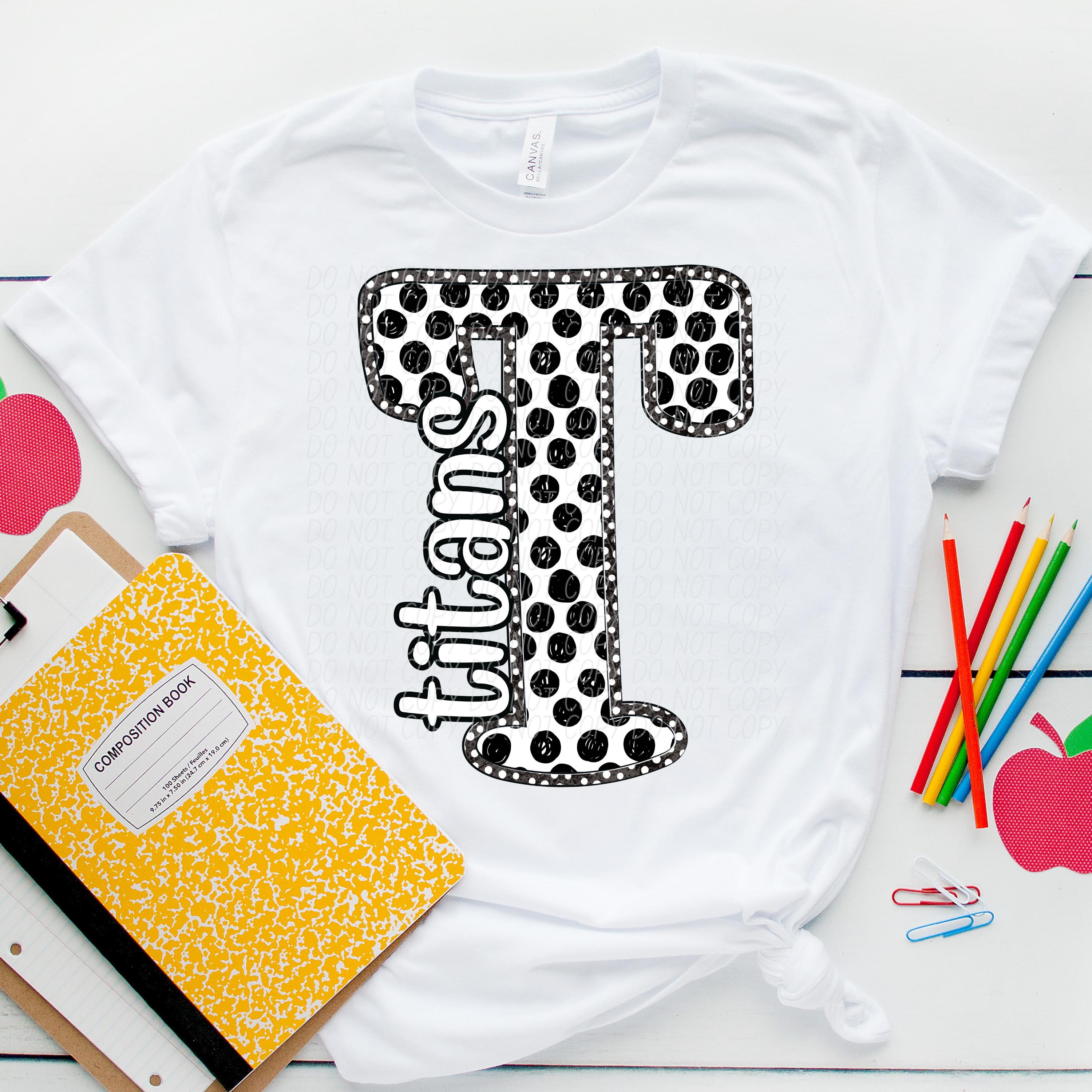 TITANS png, Titans School Spirit digital for sublimation & dtf, Titans dots png, dots school spirit png, Titans digital, Titans mascot png