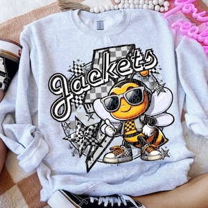 JACKETS png, Jackets school spirit digital for sublimation & dtf, Jackets school spirit png, checker Jackets png, checker school spirit png