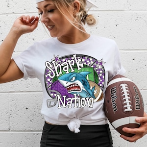 SHARKS FOOTBALL png, Sharks football digital for sublimation & dtf, Sharks png, Sharks Game Day png, Sharks Nation png, Go Sharks png