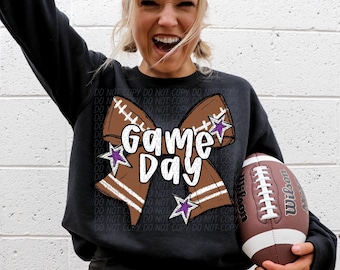 DÍA DEL JUEGO DE FÚTBOL png, temporada de fútbol, día del juego png, arco de fútbol png, fútbol digital para sublimación y dtf, día del juego de fútbol morado png