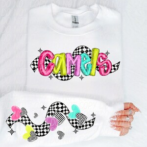 CAMELS digital for sublimation & dtf png, Camels Valentines Day png, Camels school spirit png, Camels png, heart sleeve png
