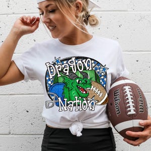 DRAGONS FOOTBALL png, Dragons football digital for sublimation & dtf, Dragons png, Dragons Game Day png, football mom png, Go Dragons png